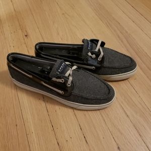 Sperry Top-Sider Grey Wool Boat Loafers 9445404 Women's 9.5 M.
